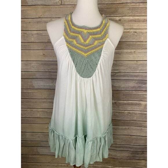 Free People Small Ombre Swing Dress Tunic Crochet - Picture 1 of 12